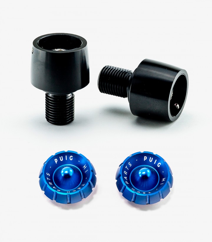 Bar ends for Puig handlebars Thruster 9594N+9420A in Blue