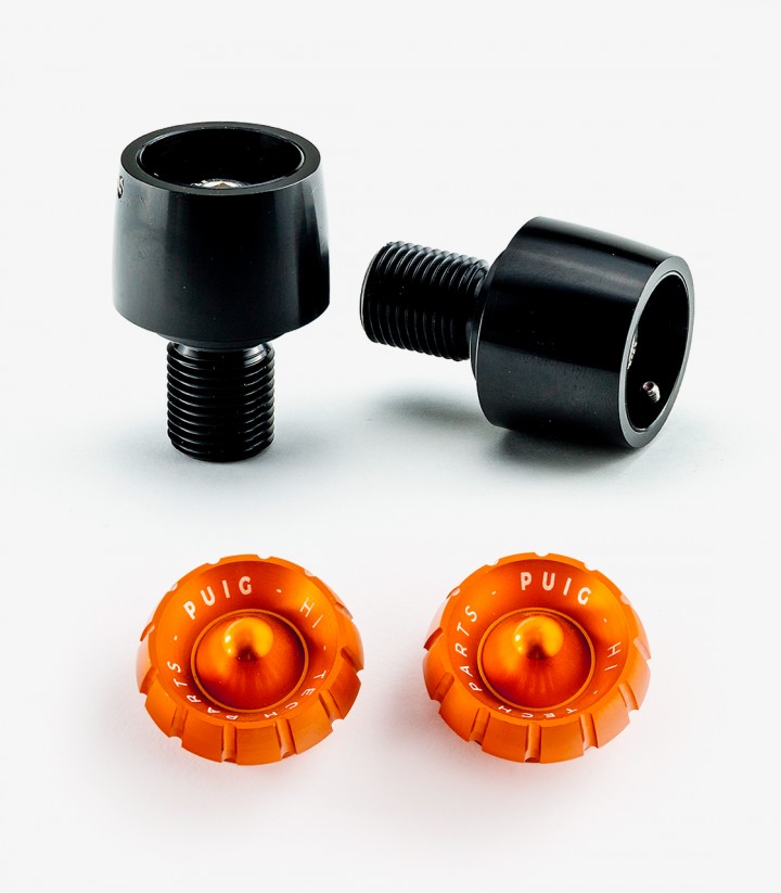 Bar ends for Puig handlebars Thruster 9594N+9420T in Orange