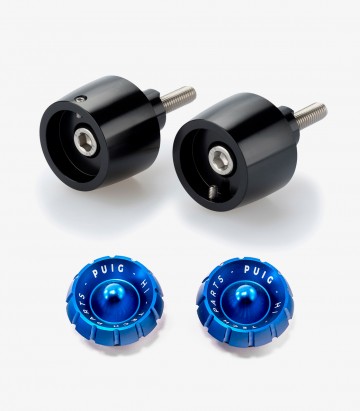 Puig Lenkerendgewichte Thruster 20442N+9420A in Blau für Kawasaki Ninja 650 (20-26), Ninja 7 Hybrid (24-26), Z650 (20-26)