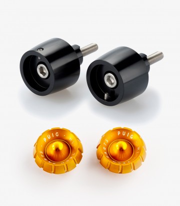 Contrapesos Thruster 20442N+9420O Puig color Oro para Kawasaki Ninja 650, Z650, Ninja 7 Hybrid