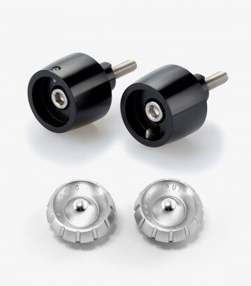 Puig Lenkerendgewichte Thruster 20442N+9420P in Silber für Kawasaki Ninja 650 (20-26), Ninja 7 Hybrid (24-26), Z650 (20-26)