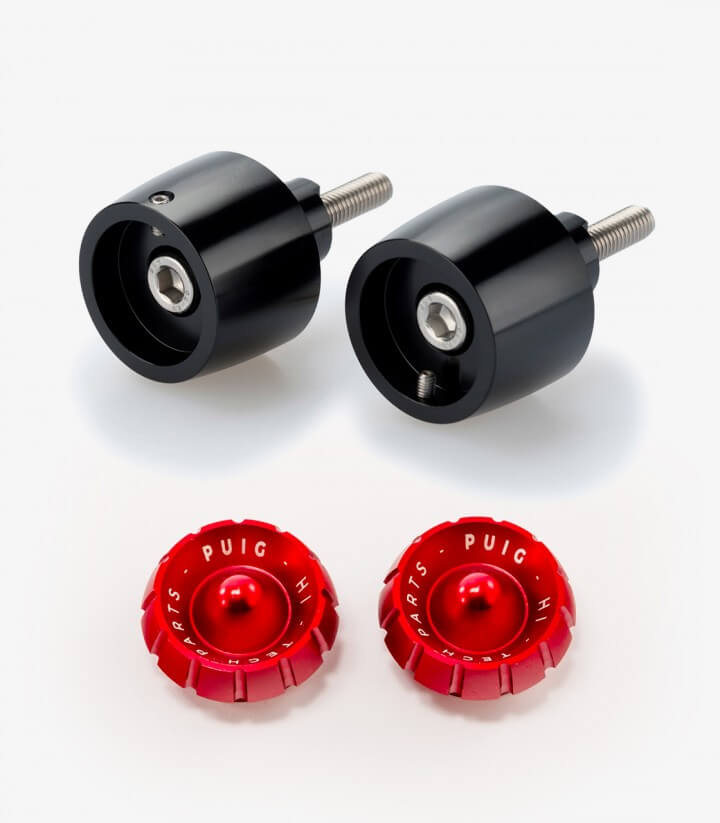 Puig Lenkerendgewichte Thruster 20442N+9420R in Rot für Kawasaki Ninja 650 (20-26), Ninja 7 Hybrid (24-26), Z650 (20-26)