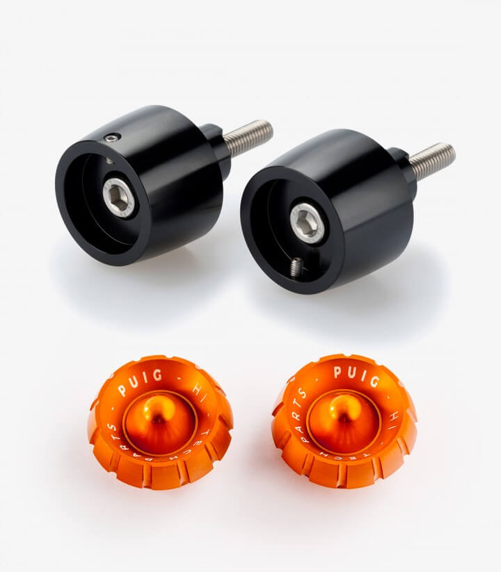 Puig Lenkerendgewichte Thruster 20442N+9420T in Orange für Kawasaki Ninja 650 (20-26), Ninja 7 Hybrid (24-26), Z650 (20-26)