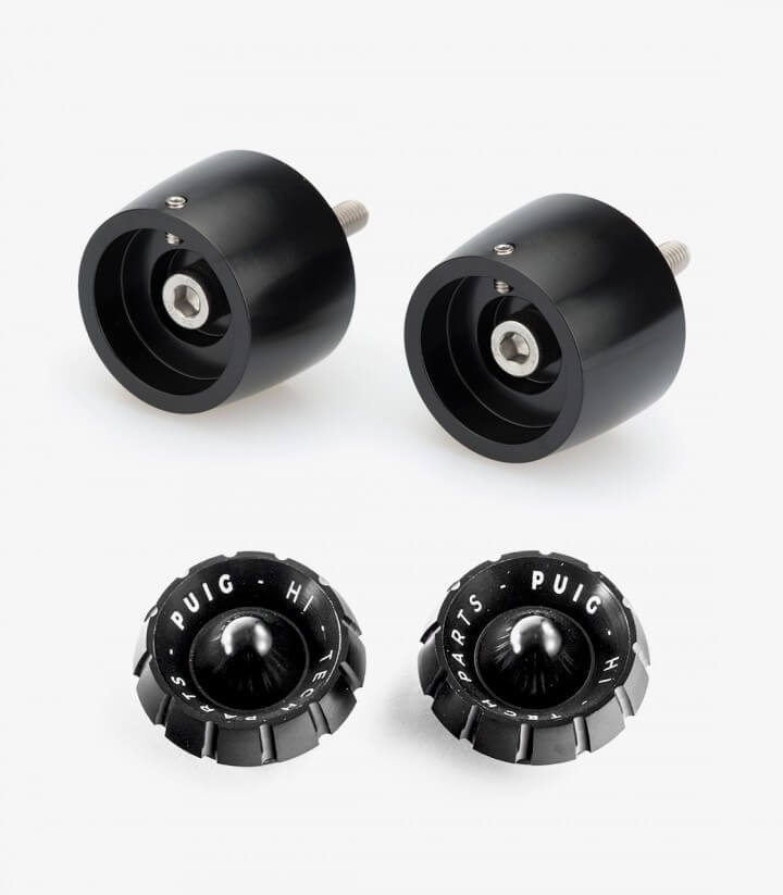 Puig Lenkerendgewichte Thruster 20612N+9420N in Schwarz für Aprilia RS 457/660/125 (21-26), Tuono 125/457 (24-26)