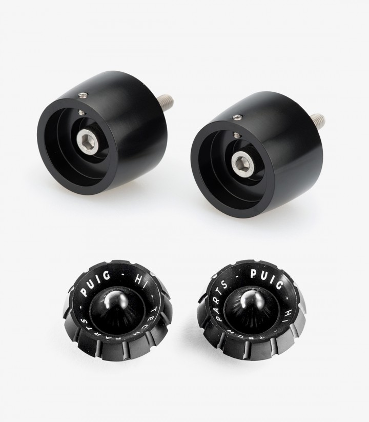 Puig Thruster 20612N+9420N Bar Ends in Black for Aprilia RS 660