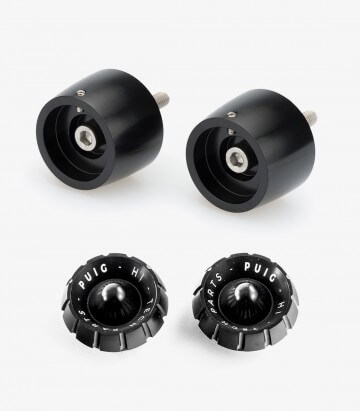 Puig Lenkerendgewichte Thruster 20612N+9420N in Schwarz für Aprilia RS 457/660/125 (21-26), Tuono 125/457 (24-26)