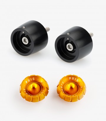 Puig Lenkerendgewichte Thruster 20612N+9420O in Gold für Aprilia RS 457/660/125 (21-26), Tuono 125/457 (24-26)
