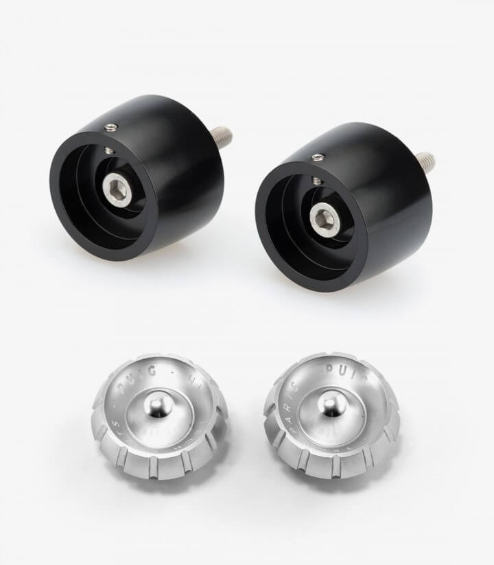 Puig Lenkerendgewichte Thruster 20612N+9420P in Silber für Aprilia RS 457/660/125 (21-26), Tuono 125/457 (24-26)