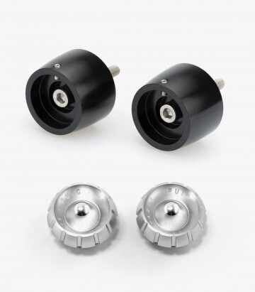 Puig Lenkerendgewichte Thruster 20612N+9420P in Silber für Aprilia RS 457/660/125 (21-26), Tuono 125/457 (24-26)