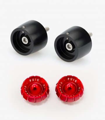 Puig Lenkerendgewichte Thruster 20612N+9420R in Rot für Aprilia RS 457/660/125 (21-26), Tuono 125/457 (24-26)