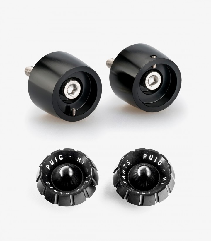 Puig Thruster 20721N+9420N Bar Ends in Black for Ducati Monster 937