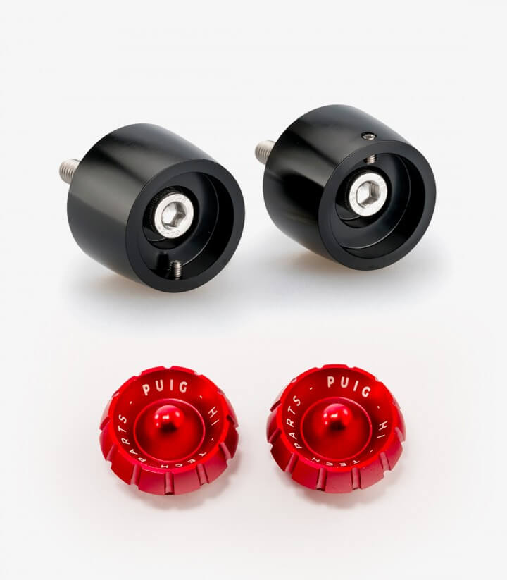 Puig Lenkerendgewichte Thruster 20721N+9420R in Rot für Ducati Monster 937 (21-25)