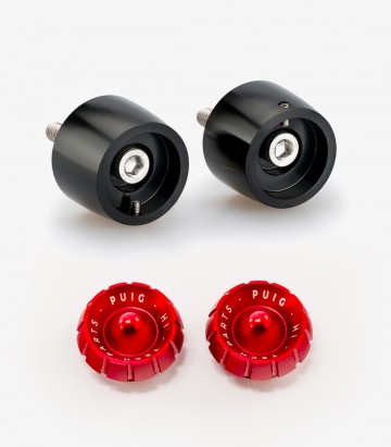 Puig Thruster 20721N+9420R Bar Ends in Red for Ducati Monster 937