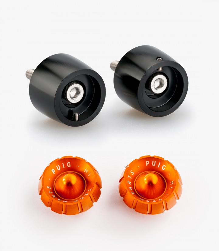 Contrapesos Thruster 20721N+9420T Puig color Naranja para Ducati Monster 937