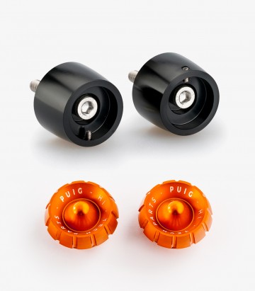 Puig Lenkerendgewichte Thruster 20721N+9420T in Orange für Ducati Monster 937 (21-25)