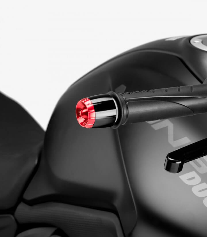 Puig Lenkerendgewichte Thruster 20721N+9420R in Rot für Ducati Monster 937 (21-25)