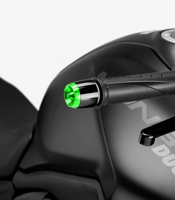 Puig Lenkerendgewichte Thruster 20721N+9420V in Grün für Ducati Monster 937 (21-25)