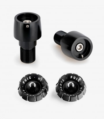 Puig Lenkerendgewichte Thruster 21294N+9420N in Schwarz für Aprilia Tuono V4 1100 (25-26), Yamaha TMAX 560 (20-26)