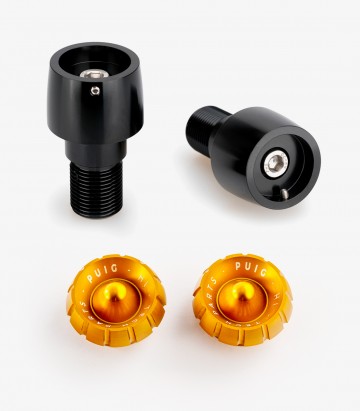 Puig Lenkerendgewichte Thruster 21294N+9420O in Gold für Aprilia Tuono V4 1100 (25-26), Yamaha TMAX 560 (20-26)