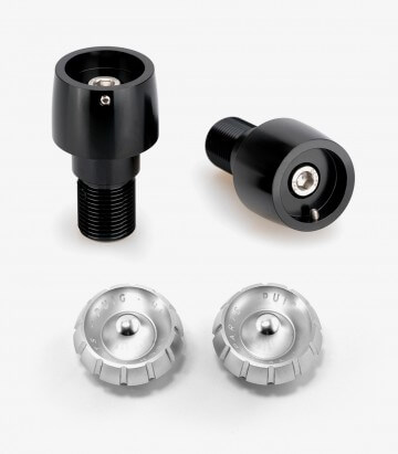 Puig Lenkerendgewichte Thruster 21294N+9420P in Silber für Aprilia Tuono V4 1100 (25-26), Yamaha TMAX 560 (20-26)