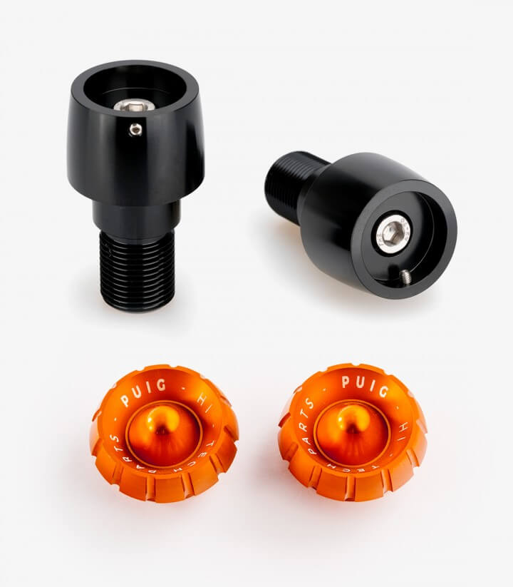 Puig Lenkerendgewichte Thruster 21294N+9420T in Orange für Aprilia Tuono V4 1100 (25-26), Yamaha TMAX 560 (20-26)