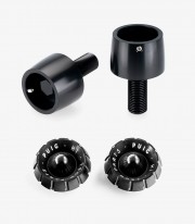 Puig Thruster 21627N+9420N Bar Ends in Black for Suzuki GSX-8R/S, GSX-R 1000/R, GSX-R1300 Hayabusa