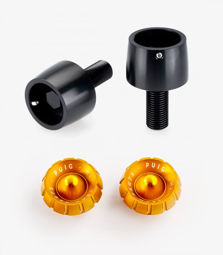 Puig Lenkerendgewichte Thruster 21627N+9420O in Gold für several Suzuki models