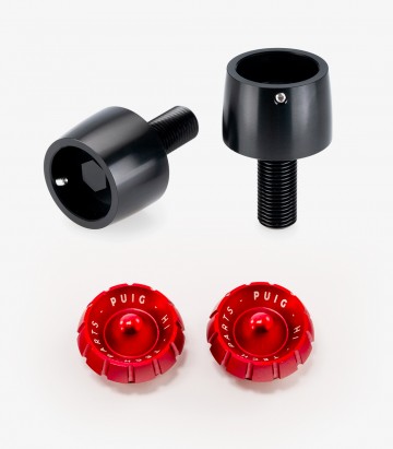 Puig Thruster 21627N+9420R Bar Ends in Red for Suzuki GSX-8R/S, GSX-R 1000/R, GSX-R1300 Hayabusa