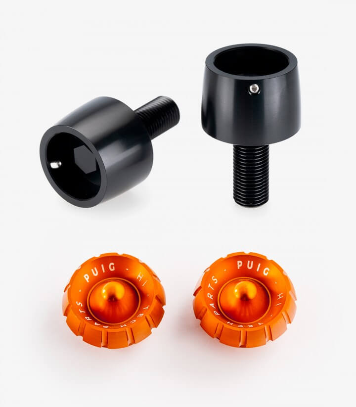 Puig Lenkerendgewichte Thruster 21627N+9420T in Orange für several Suzuki models