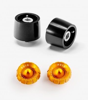 Puig Lenkerendgewichte Thruster 9409N+9420O in Gold für several Kawasaki and Suzuki models