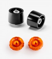 Contrapesos Thruster Puig color Naranja para Kawasaki ER-6, Ninja, Versys, Vulcan S y otros modelos