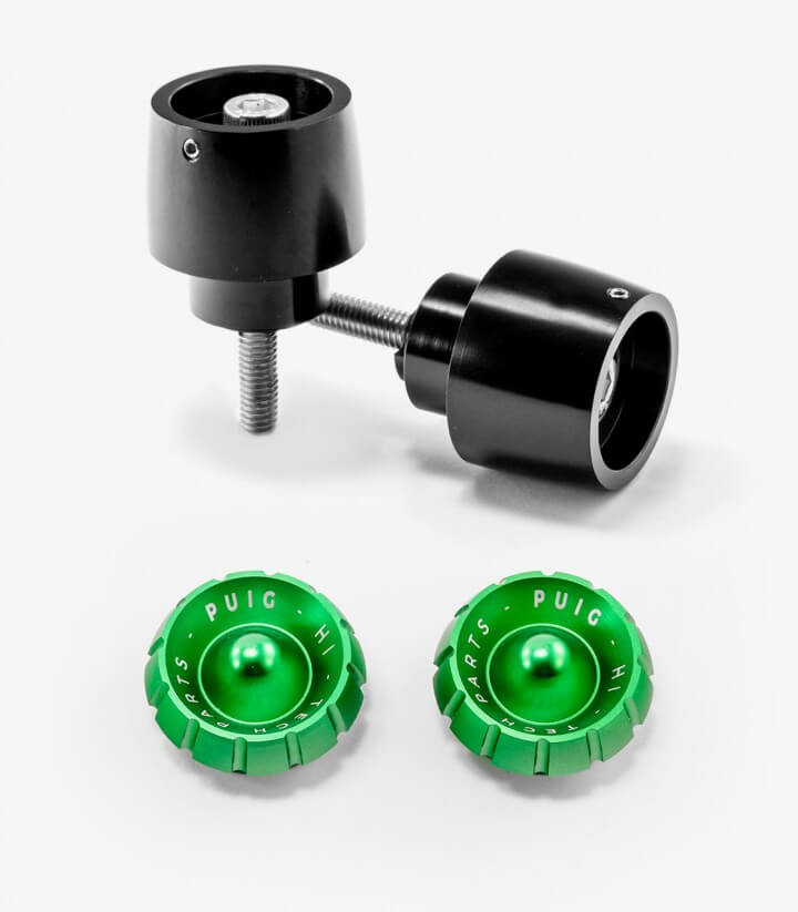 Puig Lenkerendgewichte Thruster 9410N+9420V in Grün für several Honda models