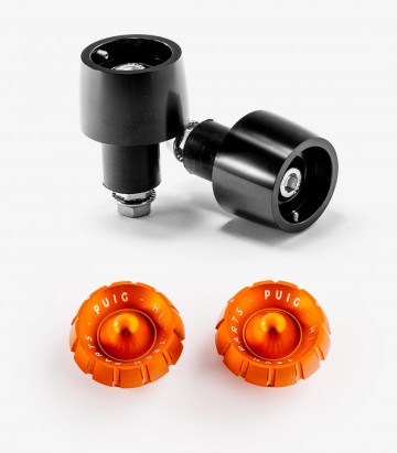 Puig Thruster Bar Ends in Orange for several Ducati, Honda, Yamaha, Kawasaki and Suzuki models