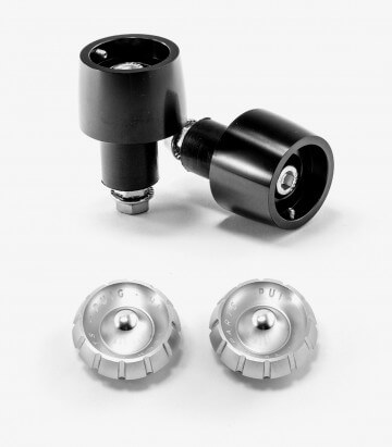 Universelle Puig Lenkerendgewichte Thruster 9411N+9420P in Silber