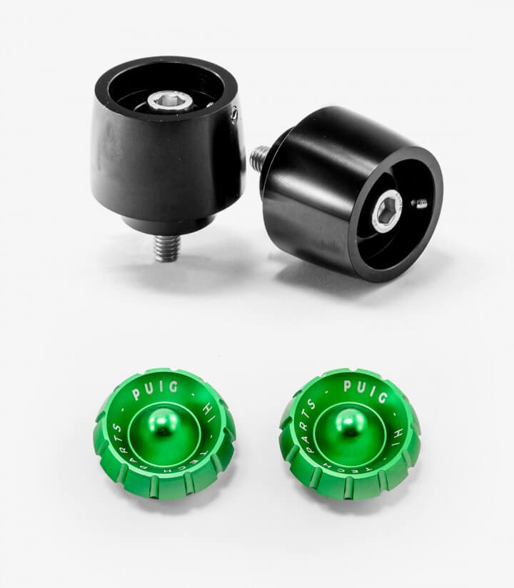 Puig Lenkerendgewichte Thruster 9414N+9420V in Grün für several Yamaha models