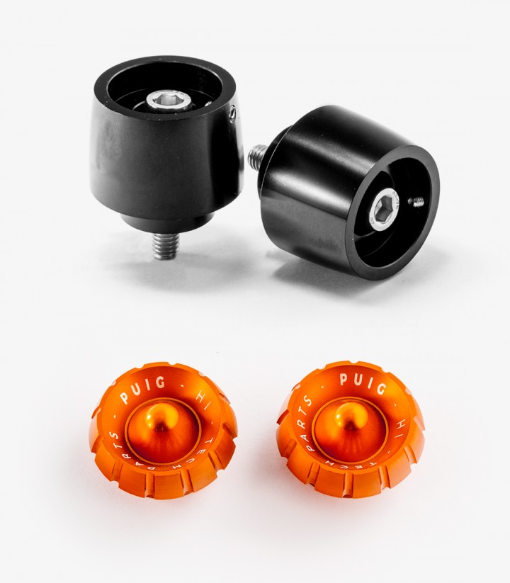 Puig Thruster Bar Ends in Orange for Yamaha FJR1300A/AS, FZ1, FZ8/Fazer, FZS600 Fazer, R1, R6