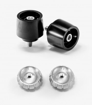 Puig Lenkerendgewichte Thruster 9414N+9420P in Silber für several Yamaha models