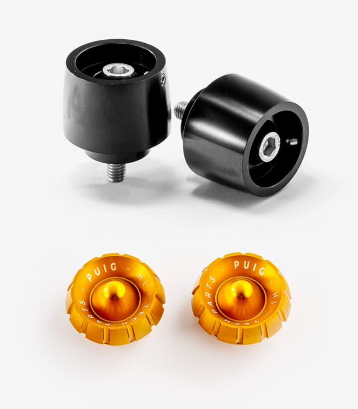 Puig Lenkerendgewichte Thruster 9414N+9420O in Gold für several Yamaha models