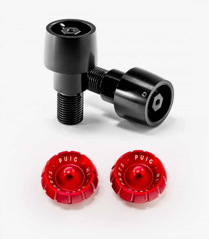 Puig Lenkerendgewichte Thruster 9416N+9420R in Rot für several Yamaha models