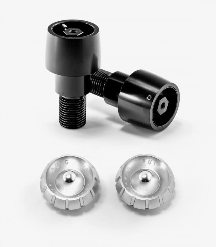 Puig Lenkerendgewichte Thruster 9416N+9420P in Silber für several Yamaha models