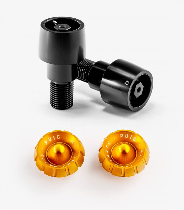 Puig Lenkerendgewichte Thruster 9416N+9420O in Gold für several Yamaha models