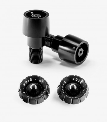 Contrapesos Thruster Puig color Negro para Yamaha FZ, MT, TDM, T-MAX, XJ6, XJR, X-MAX, XSR, YZF