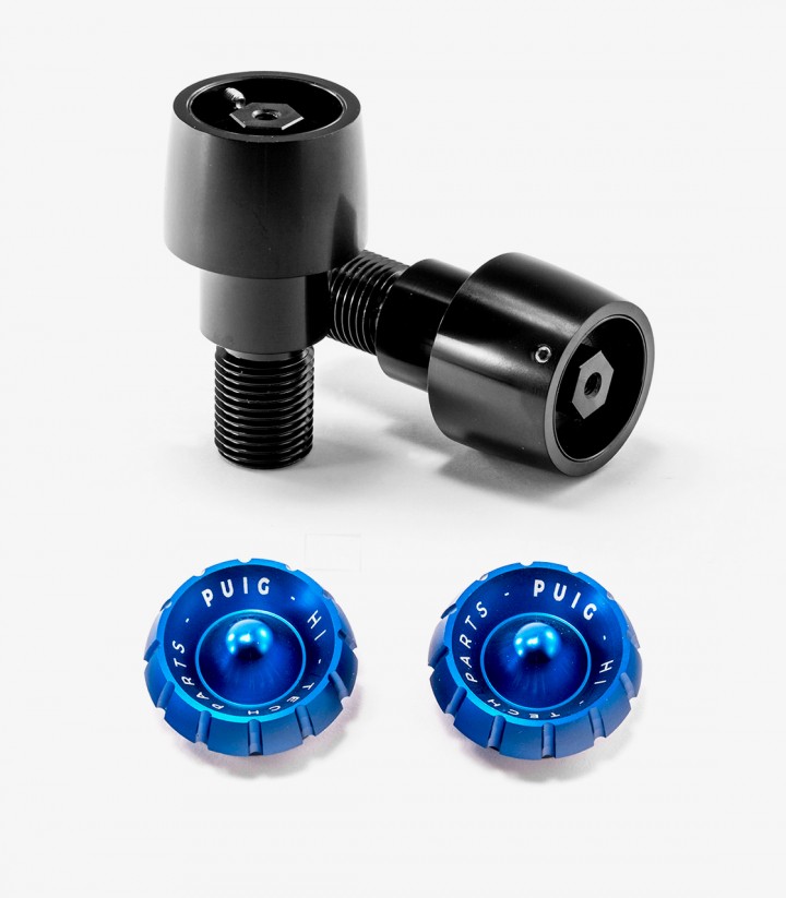 Puig Thruster Bar Ends in Blue for Yamaha FZ, MT, TDM, T-MAX, XJ6, XJR, X-MAX, XSR, YZF