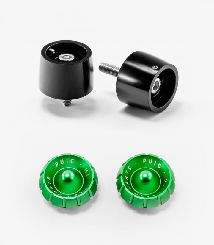 Puig Lenkerendgewichte Thruster 9417N+9420V in Grün für Suzuki GSX-R250, GSX-S750/1000/F, SV650/1000/S, Yamaha X-MAX 125/300/400