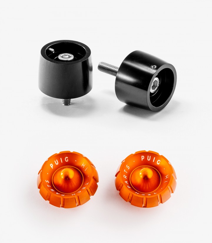 Contrapesos Thruster Puig color Naranja para Suzuki GSX-R250, GSX-S750/1000/F, SV650/1000/S, Yamaha X-MAX 125/300/400