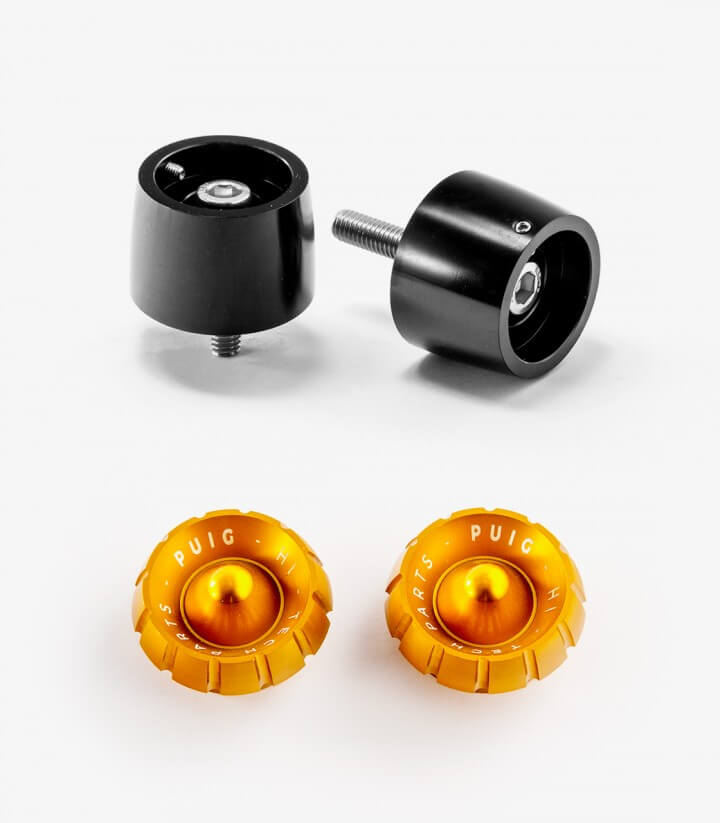 Puig Lenkerendgewichte Thruster 9417N+9420O in Gold für Suzuki GSX-R250, GSX-S750/1000/F, SV650/1000/S, Yamaha X-MAX 125/300/400