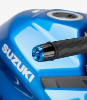 Puig Thruster Bar Ends in Blue for Suzuki GSX-R250, GSX-S750/1000/F, SV650/1000/S, Yamaha X-MAX 125/300/400