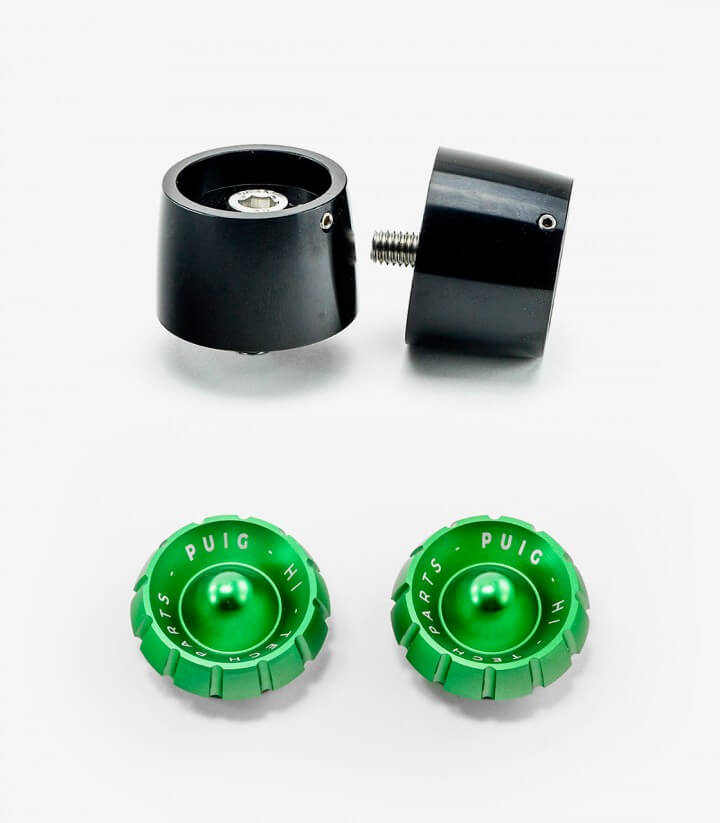 Puig Lenkerendgewichte Thruster 9698N+9420V in Grün für Benelli Leoncino 125/250/500/800 (16-26), Tornado 550 (25-26)