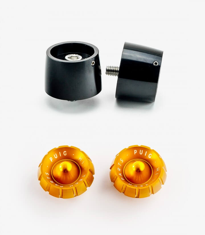 Puig Lenkerendgewichte Thruster 9698N+9420O in Gold für Benelli Leoncino 125/250/500/800 (16-26), Tornado 550 (25-26)
