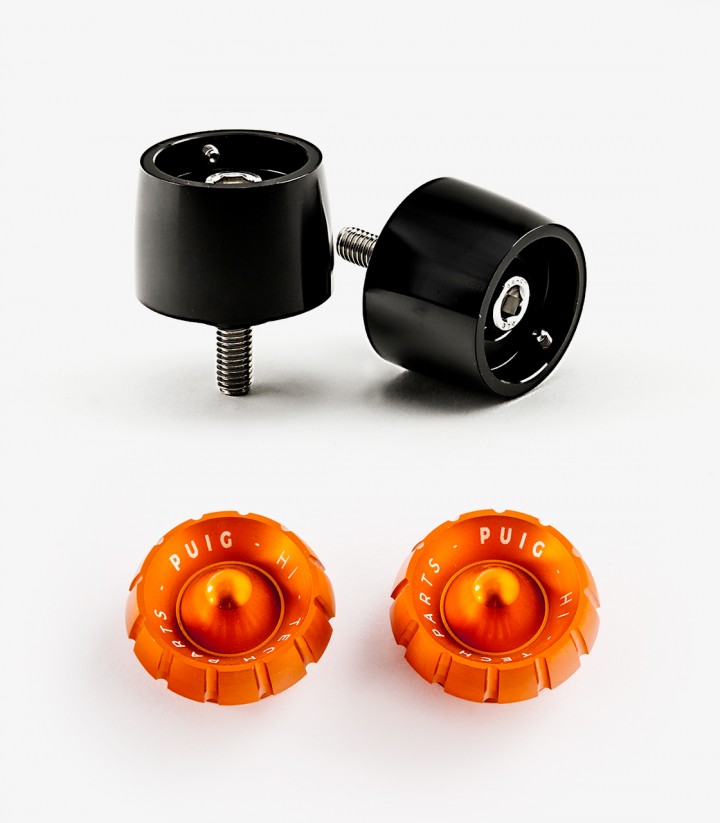 Contrapesos Thruster Puig color Naranja para Yamaha R1, R6